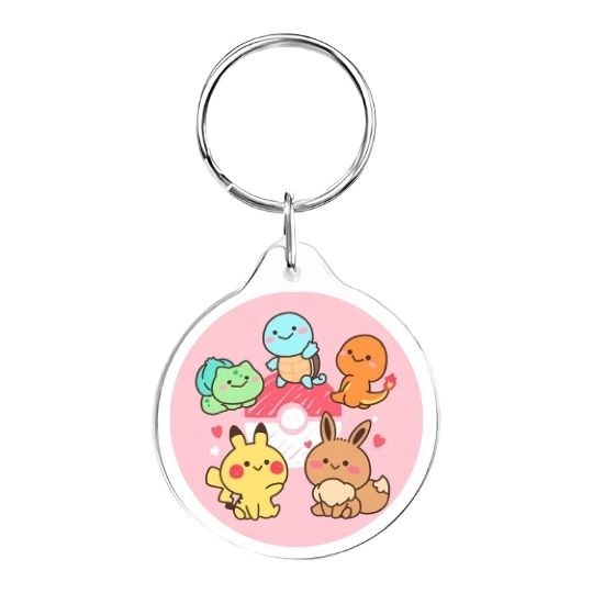 Llavero redondo Pokemon cute
