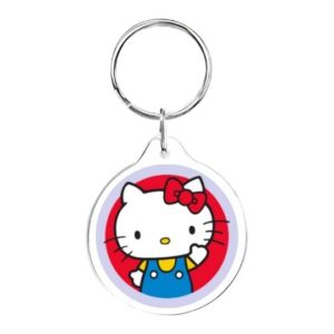 Llavero redondo H. Kitty saludo