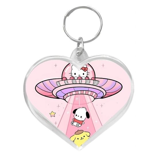 Llavero corazón Nave espacial sanrio