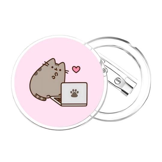 Chapita Pusheen trabajador - Imagen 2