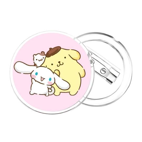 Chapita Pompompurin y cinammoroll - Imagen 2