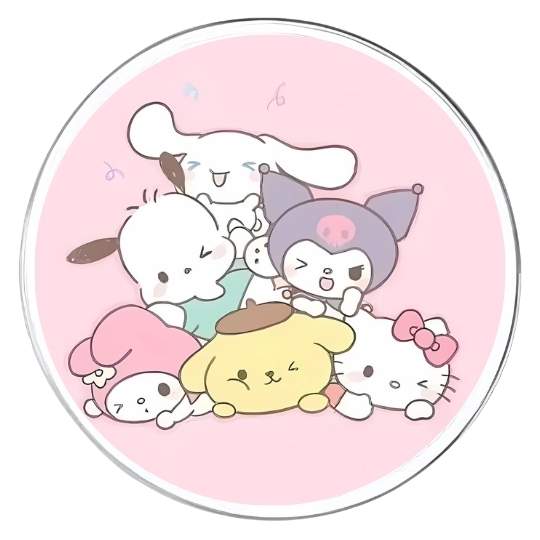 Chapita Sanrio amigos rosa