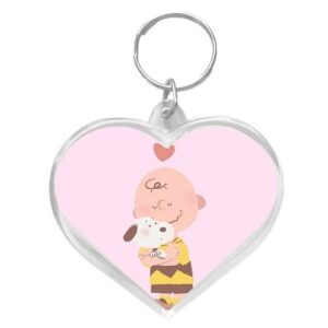 Llavero corazón Snoopy y Charlie