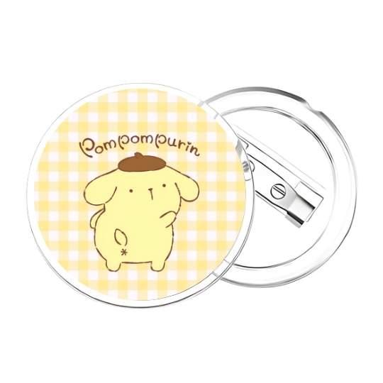Chapita Pompompurin amarillo cuadrillé - Imagen 2