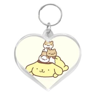Llavero corazón Pompompurin y amigos