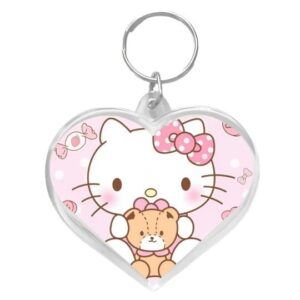 Llavero corazón H. Kitty osito