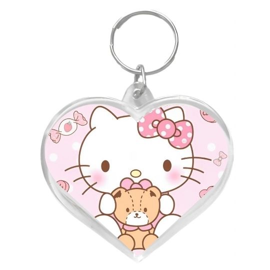 Llavero corazón H. Kitty osito