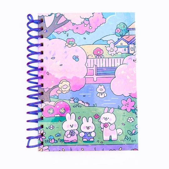 Cuaderno Conejitos paisaje kawaii