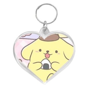 Llavero corazón Pompompurin onigiri
