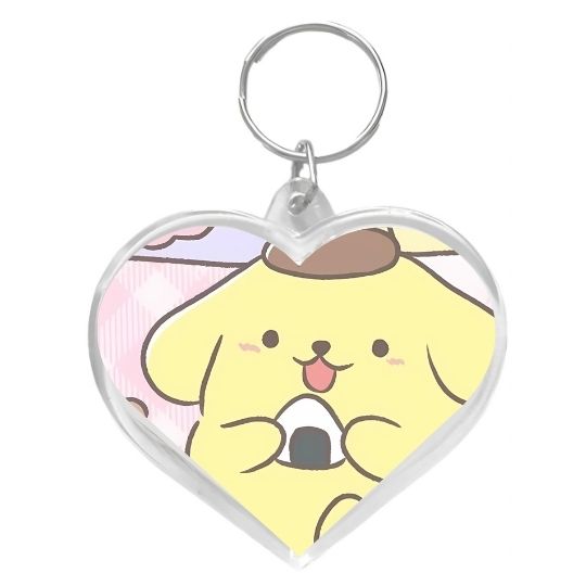 Llavero corazón Pompompurin onigiri