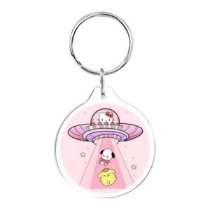 Llavero redondo Nave espacial sanrio