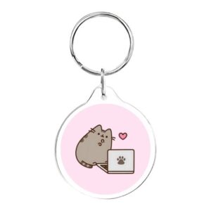 Llavero redondo Pusheen trabajador