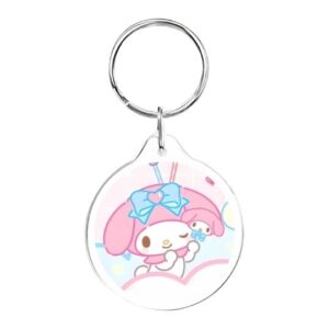 Llavero redondo Melody y peluche