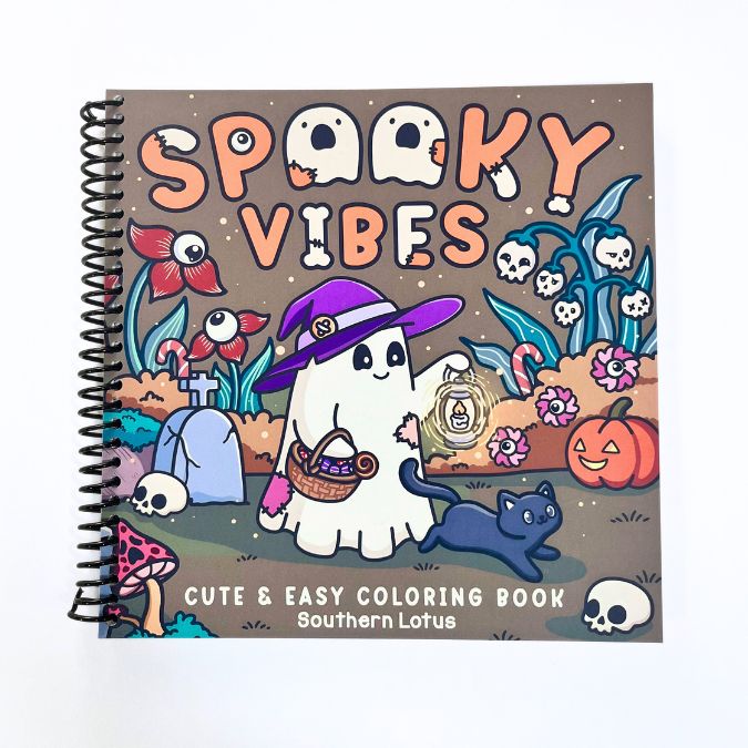 Libro para colorear Spooky Vibes