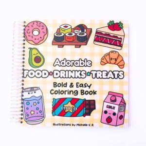 Adorable food, dinks, treats libro para colorear